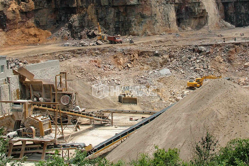 250tph stationary crushing and screening plant in China