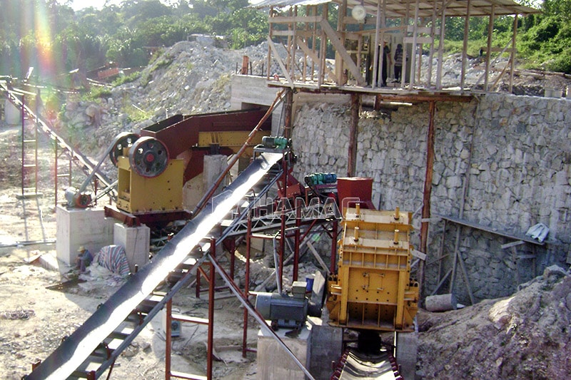 150-180tph stationary crushing and screening plant in Jamaica