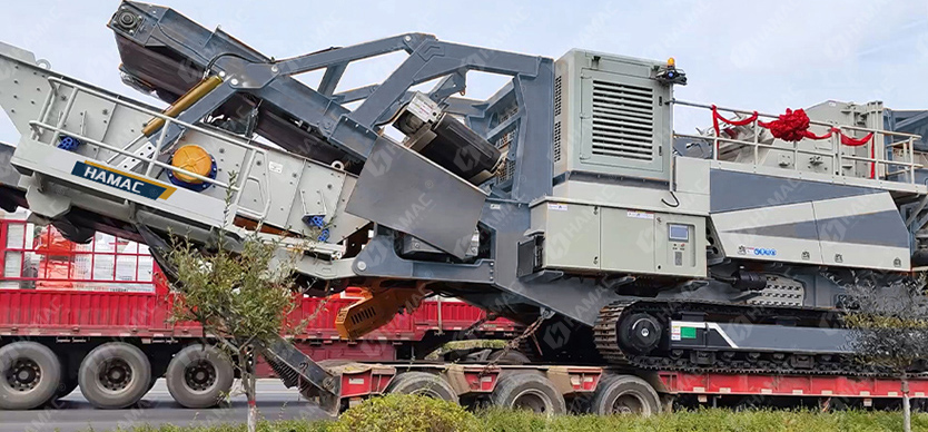 Usage of tracked crusher