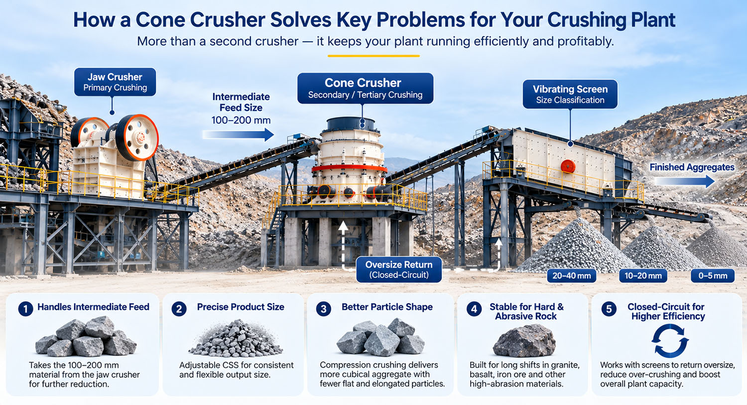 Five Ways a Cone Crusher Helps Mining and Aggregate Customers