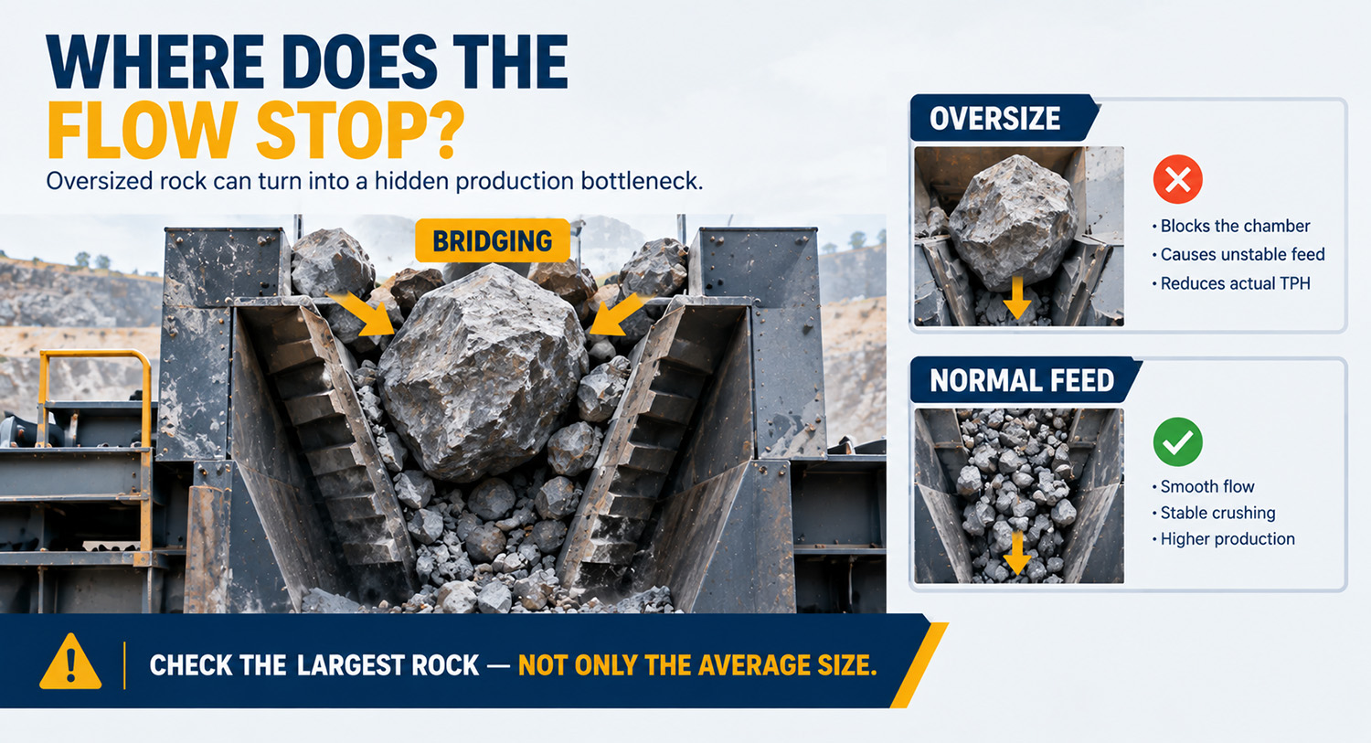 Oversized Feed and Material Bridging