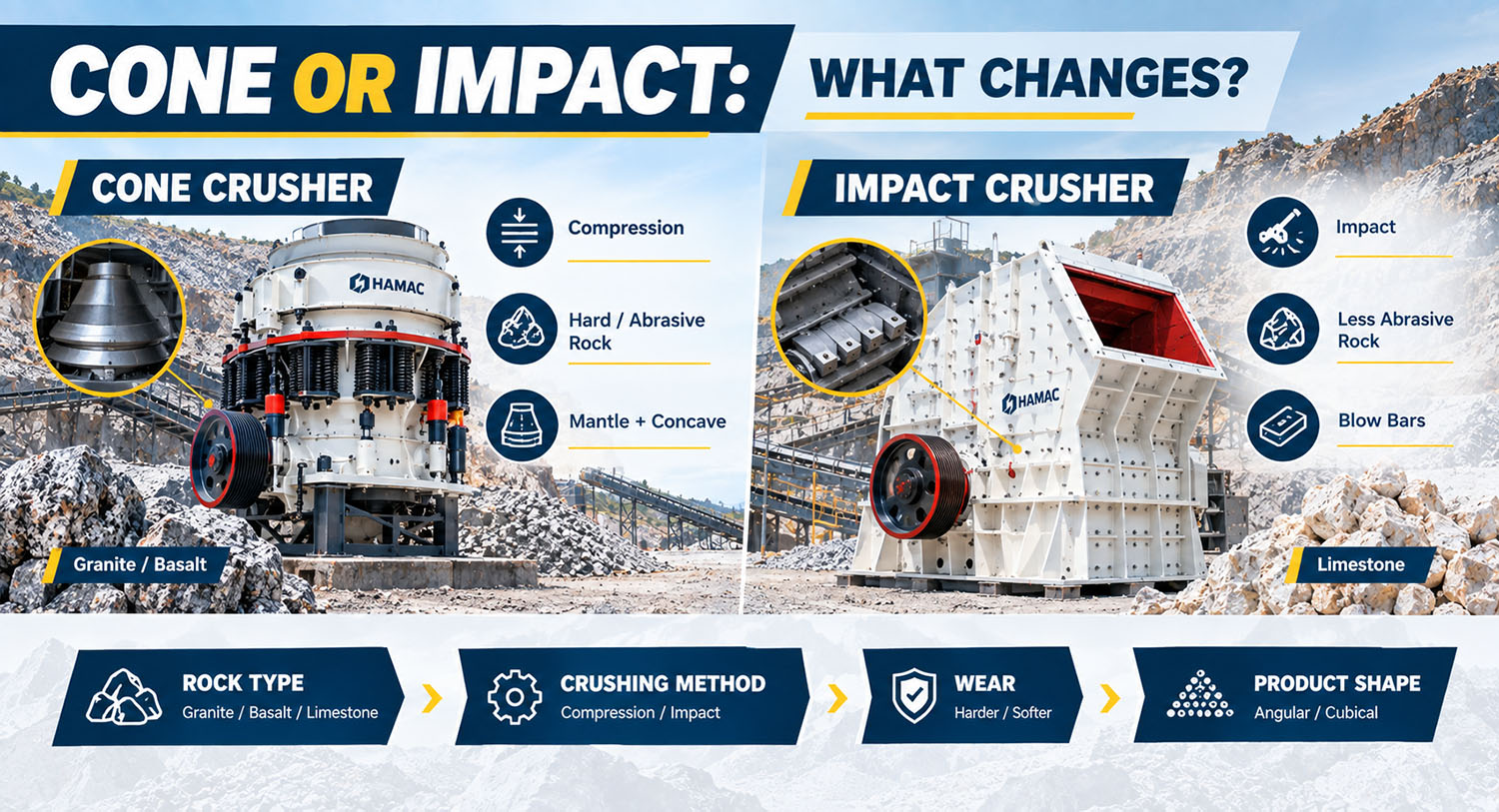 Cone Crusher or Impact Crusher? Cone Crusher or Impact Crusher?