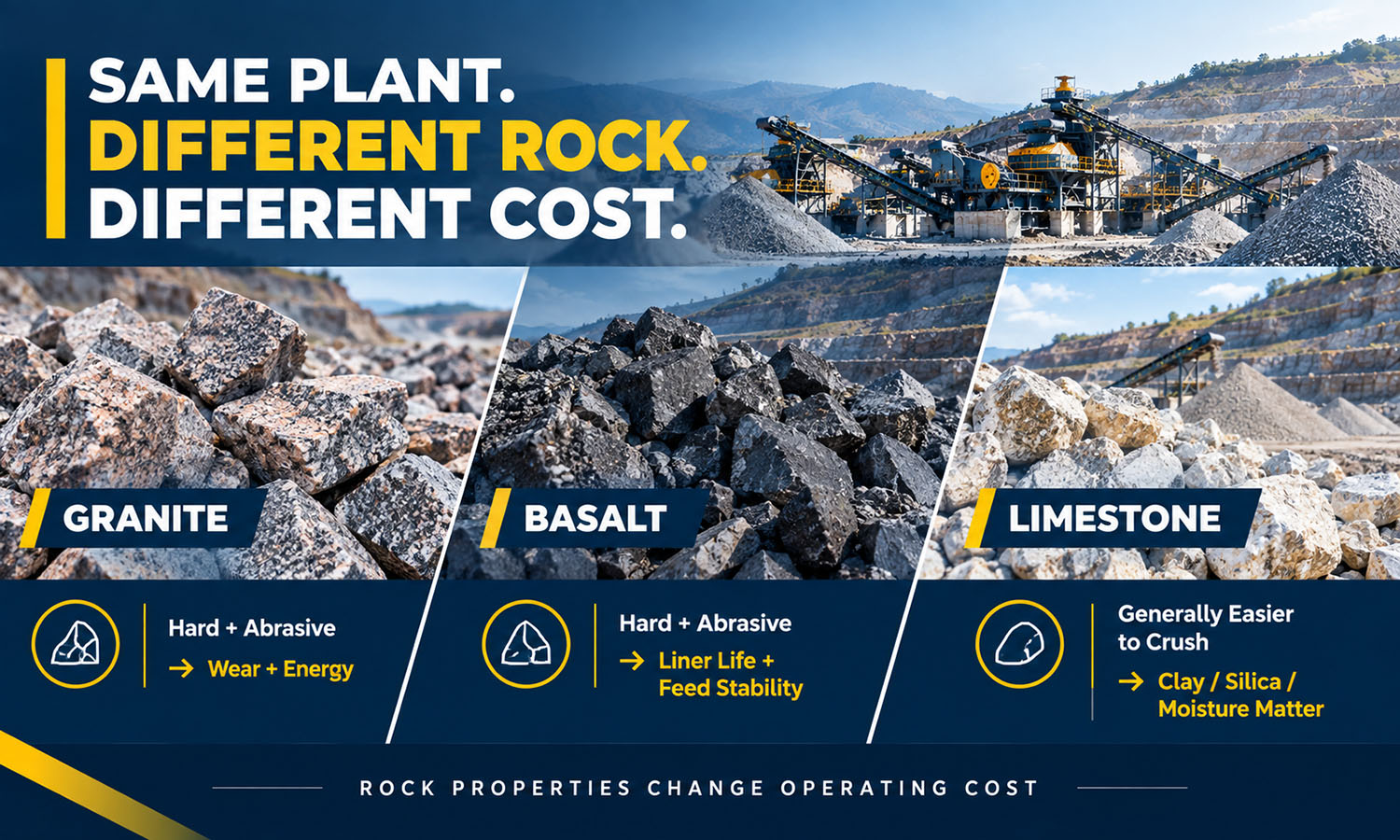 Operating Cost by Rock Type Operating Cost by Rock Type